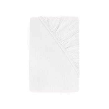 LIVARNO® Musselin-Spannbettlaken, 90-100 x 200 cm (weiß) - B-Ware sehr gut