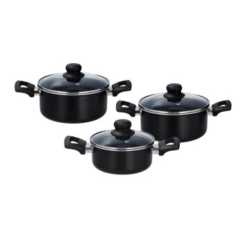 SILVERCREST® Aluminium-Topfset, 3 Töpfe mit...