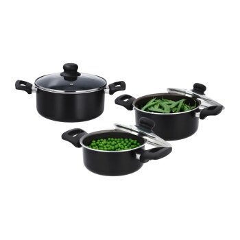SILVERCREST® Aluminium-Topfset, 3 Töpfe mit...