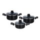 SILVERCREST® Aluminium-Topfset, 3 Töpfe mit Glasdeckeln - B-Ware sehr gut