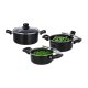 SILVERCREST® Aluminium-Topfset, 3 Töpfe mit Glasdeckeln - B-Ware sehr gut