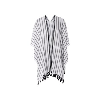 esmara® Damen Strandtunika mit tiefem V-Ausschnitt (blau gestreift, OneSize) - B-Ware sehr gut