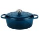 SILVERCREST® Premium-Gusseisenbräter, Ø 29 cm, blau - B-Ware neuwertig