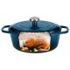 SILVERCREST® Premium-Gusseisenbräter, Ø 29 cm, blau - B-Ware neuwertig
