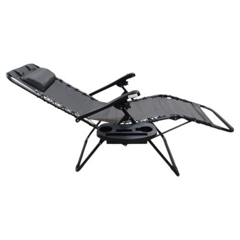 Yaheetech 2er-Set Sonnenliegen, klappbar und tragbar, dunkelgrau - B-Ware Transportschaden Kosmetisch