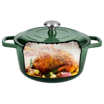 SILVERCREST® Premium-Gusseisentopf, Ø 25 cm - B-Ware