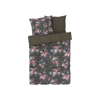 LIVARNO home Bettwäsche, aus Mikrofaser-Satin, 260 x 240 cm, grau - B-Ware sehr gut