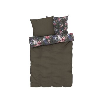 LIVARNO home Bettwäsche, aus Mikrofaser-Satin, 260 x 240 cm, grau - B-Ware sehr gut