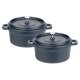 GSW Gusseisen Mini-Serviertöpfe, 2er Set (blau) - B-Ware neuwertig