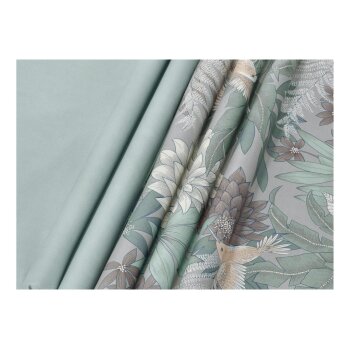 LIVARNO® Mikrofaser-Satin-Bettwäsche, 135 x 200 cm (Vögel) - B-Ware neuwertig