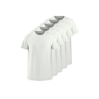 ESMARA MEN Herren T-Shirts, 5 Stück (weiß, L...
