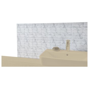 LIVARNO® Deko-Wandfliesen, 10 Stück, selbstklebend - B-Ware