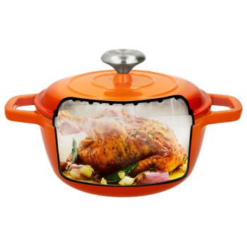 SILVERCREST® Premium-Gusseisentopf, Ø 21 cm - B-Ware