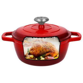 SILVERCREST® Premium-Gusseisentopf, Ø 21 cm - B-Ware