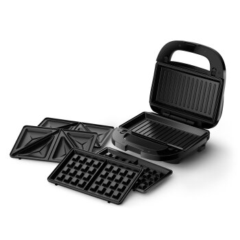 PHILIPS Sandwichmaker HD2350/80, 5000 Series, schwarz -...
