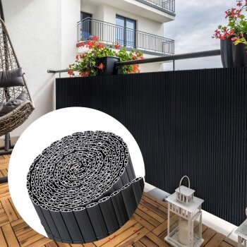 Ribelli Balkonsichtschutz PVC Sichtschutzmatte, 0,8 x 5...