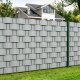 Ribelli Sichtschutzstreifen, mit Lederstruktur, 26 m - 750 g/m², hellgrau - B-Ware sehr gut