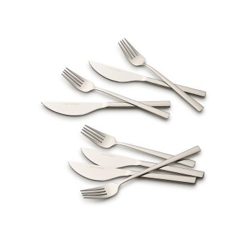 ECHTWERK Pizzabesteck Set "Bari" (8tlg, Silber)...