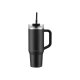 BODUM Reisebecher mit Henkel und Silikonstrohhalm »TRAVELMUG« (Schwarz) - B-Ware neuwertig