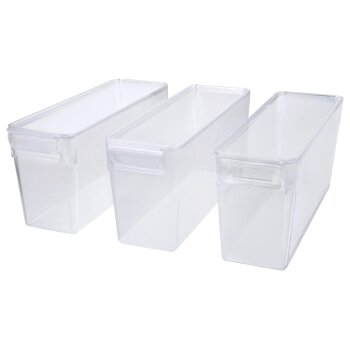 SILVERCREST® Kühlschrank-Organizer mit Deckel, 3er Set, 3,4 L - B-Ware