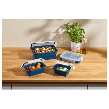 SILVERCREST® Frischhaltedosen-Sets mit Klickverschluss Silikon (Rechteck 4tlg.) - B-Ware neuwertig