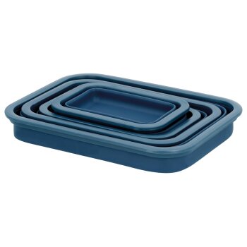 SILVERCREST® Frischhaltedosen-Sets mit Klickverschluss Silikon (Rechteck 4tlg.) - B-Ware neuwertig