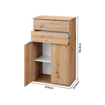 LIVARNO® Kommode mit 2 Schubkästen und 2 Türen - B-Ware Transportschaden M