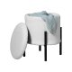 LIVARNO® Hocker mit Staufach (Teddy/Metallbeine) - B-Ware sehr gut