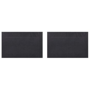 LIVARNO® Frottier-Duschvorleger, 2 Stück (Grau) - B-Ware neuwertig