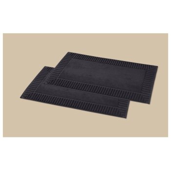 LIVARNO® Frottier-Duschvorleger, 2 Stück (Grau) - B-Ware neuwertig