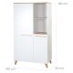 roba Kleiderschrank Leon, 2-türig, Weiß / Othello Eiche - B-Ware sehr gut