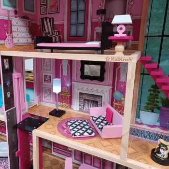 KidKraft Puppenhaus Shimmer Mansion, mit 8 Räumen - B-Ware Transportschaden Kosmetisch