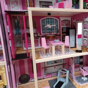 KidKraft Puppenhaus Shimmer Mansion, mit 8 Räumen - B-Ware Transportschaden Kosmetisch