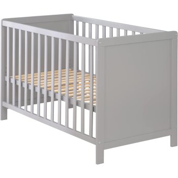 roba 2 in 1 Babybett, mit Matratze, 60 x 120 cm, grau/taupe - B-Ware Transportschaden Kosmetisch