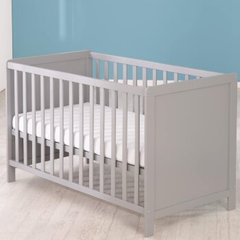 roba 2 in 1 Babybett, mit Matratze, 60 x 120 cm, grau/taupe - B-Ware Transportschaden Kosmetisch