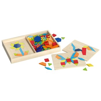 LUPILU® Regenbogen-Stapelwürfel / Regenbogen-Legespiel / Regenbogen-Stecktürme / Mosaik-Spiel (Mosaik Spiel) - B-Ware neuwertig