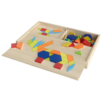 LUPILU® Regenbogen-Stapelwürfel / Regenbogen-Legespiel / Regenbogen-Stecktürme / Mosaik-Spiel (Mosaik Spiel) - B-Ware neuwertig