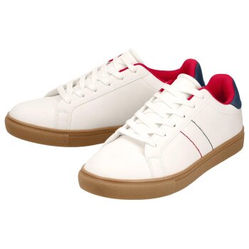 ESMARA MEN Herren Sneaker (weiß/rot/navy, 44) -...