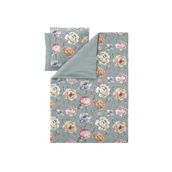 LIVARNO® Mikrofaser-Satin-Bettwäsche, 220 x 200 cm, Blumen - B-Ware sehr gut