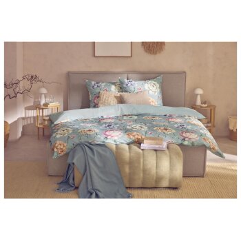 LIVARNO® Mikrofaser-Satin-Bettwäsche, 220 x 200 cm, Blumen - B-Ware sehr gut