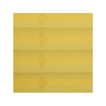 Lichtblick Klemmfix Plissee, stufenloses Einstellen, blickdicht, Montage ohne Bohren, 130 cm, 85 cm, Gelb - B-Ware neuwertig