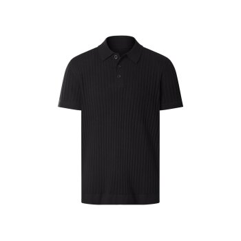 ESMARA MEN Herren Strick-Poloshirt (Schwarz, S (44/46)) -...