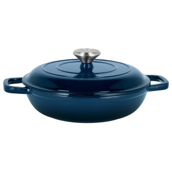SILVERCREST® Premium-Gusseisenservierpfanne, Ø 25 cm (Blau) - B-Ware sehr gut