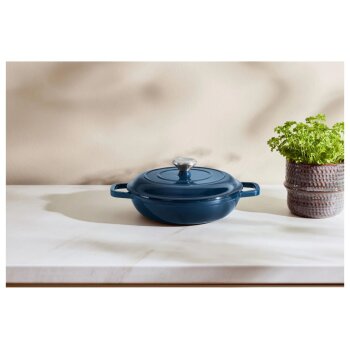 SILVERCREST® Premium-Gusseisenservierpfanne, Ø 25 cm (Blau) - B-Ware sehr gut