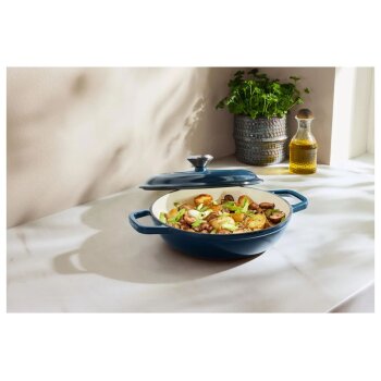 SILVERCREST® Premium-Gusseisenservierpfanne, Ø 25 cm (Blau) - B-Ware sehr gut