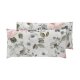 LIVARNO® Edel-Renforcé-Kissenbezüge, 2 Stück, 40 x 80 cm (Blumen/grau) - B-Ware neuwertig