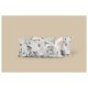 LIVARNO® Edel-Renforcé-Kissenbezüge, 2 Stück, 40 x 80 cm (Blumen/grau) - B-Ware neuwertig