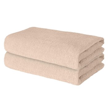LIVARNO® Frottier-Handtücher, 2 Stück (Beige) - B-Ware neuwertig