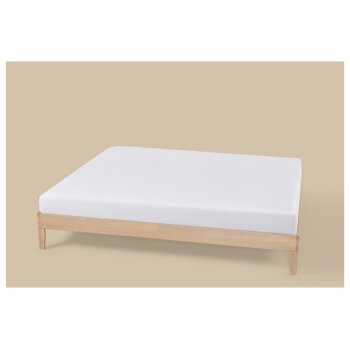 LIVARNO Spannbettlaken, Mikrofaser Jersey, 180-200 cm, weiß - B-Ware sehr gut