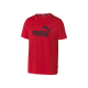 PUMA Herren T-Shirt ESS Logo Tee, aus reiner Baumwolle (Rot, XL) - B-Ware neuwertig